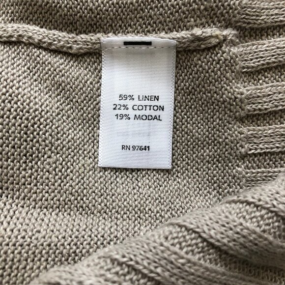 J. JILL Tan Sweater Dress Short Sleeves Flare LP - Picture 7 of 9